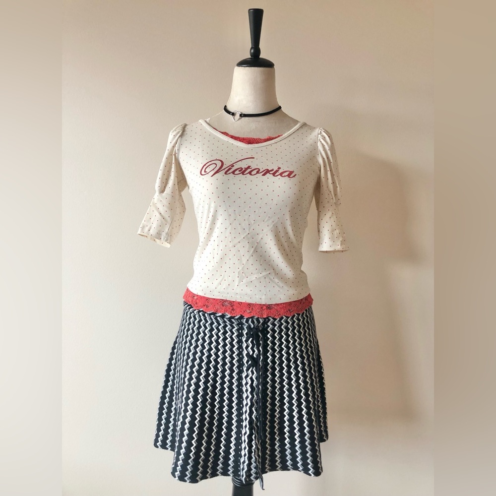 Puff Sleeve Lace Hem shirt